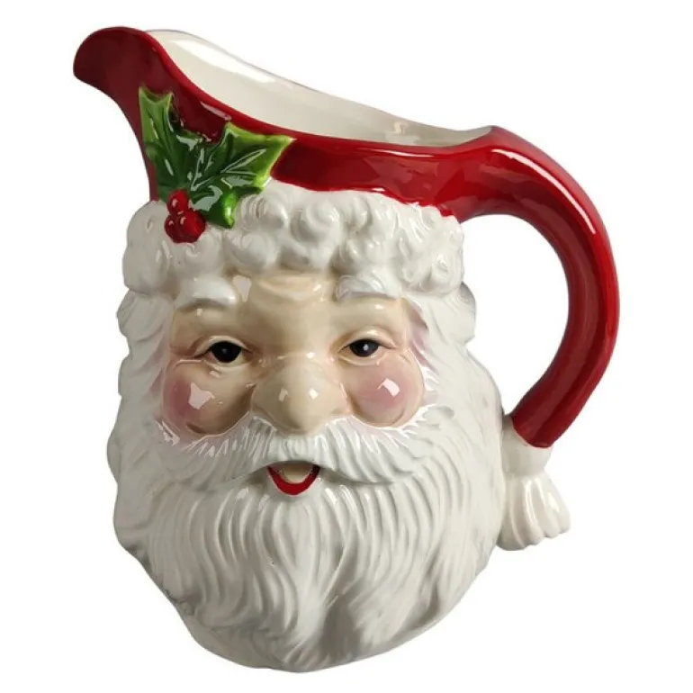 Santa karaffel julenisse 23 cm rød/hvit