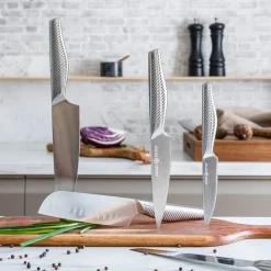 Santokukniv 30 cm børstet stål