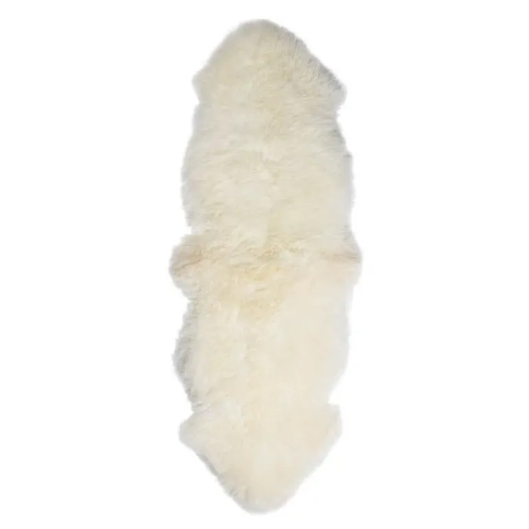 Saueskinn new zealand lang ull 160 cm ivory