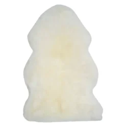 Saueskinn new zealand lang ull 100 cm ivory