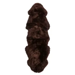 Saueskinn new zealand lang ull 160 cm chocolate