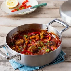Sautépanne med lokk 24 cm urban rustfritt stål