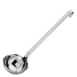 Øse med hellekant 34,5 cm rustfritt stål