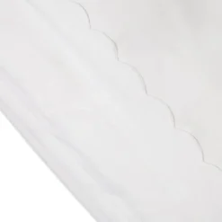 Sengesett percale bølgekant 200x220 cm hvit