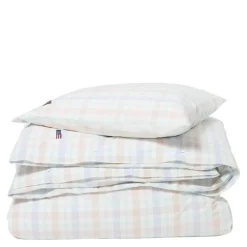 Sengesett percale 140x220 cm flerfarget rutete