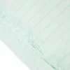 Sengesett percale 200x220 cm hvit/grønn stripete