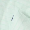 Sengesett percale 140x220 cm hvit/grønn stripete