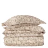 Sengesett 140x200 cm bomullssateng ornament white/fudge