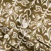 Sengesett 140x200 cm bomullssateng ornament olive/white
