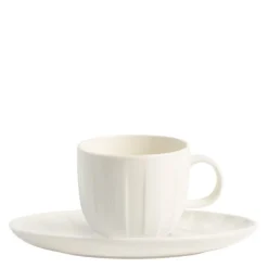 Senja espressokopp med fat 9 cl hvit