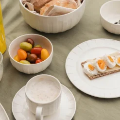 Senja espressokopp med fat 9 cl hvit