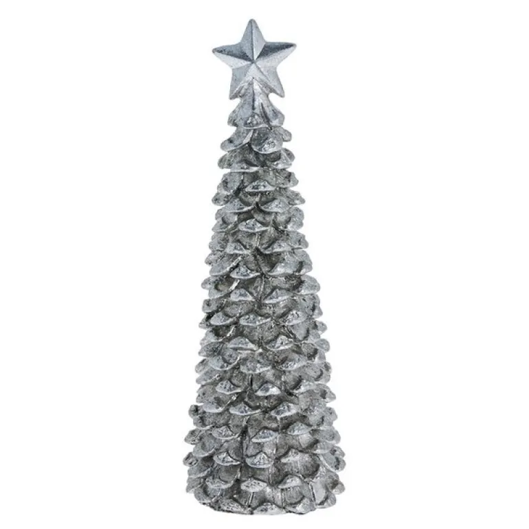 Serafina juledekorasjon tre 19,5 cm antikk sølv