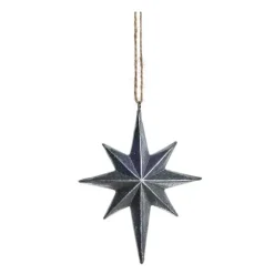 Serafina ornament stjerne 12,2 cm antikk silver