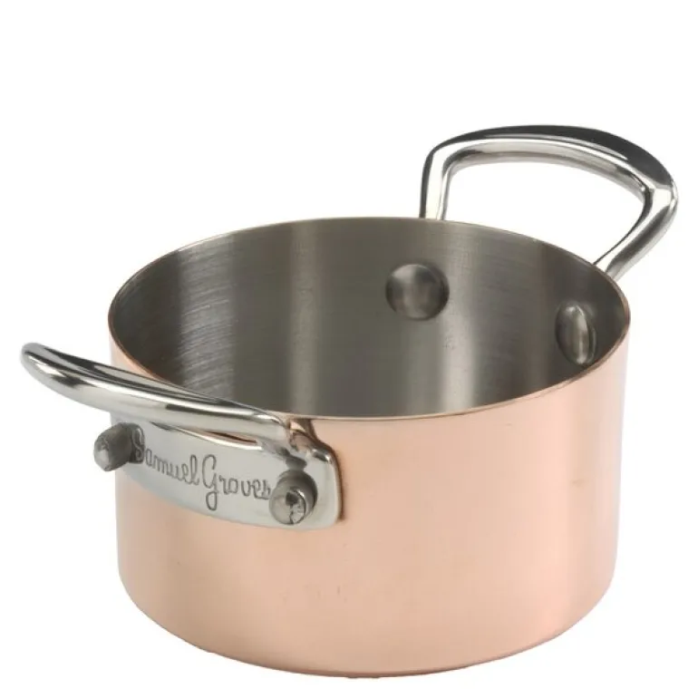 Serveware minigryte i kobber 9 cm 0,25L