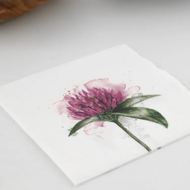 Servietter lunsj 33x33 cm 20 stk kløverblomst