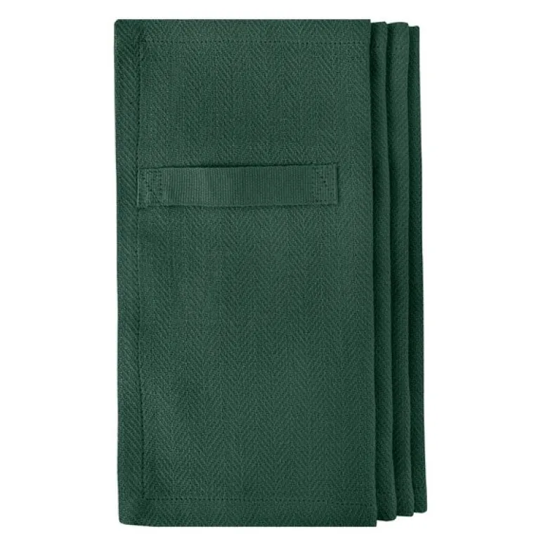Serviett i bomull 20x20 cm 4 stk dark green