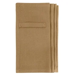 Serviett i bomull 20x20 cm 4 stk khaki