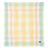 Serviett lin/bomull 50x50 cm gul/hvit/grønn rutete