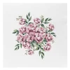 Serviett lunch Blomsterbukett 33 cm hvit