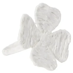 Serviettring firkløver 6 cm hvit