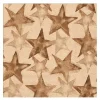 Serviett 33x33 cm 20 stk Watercolour Stars brun