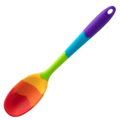 Øse silikon 28 cm regnbuefarget