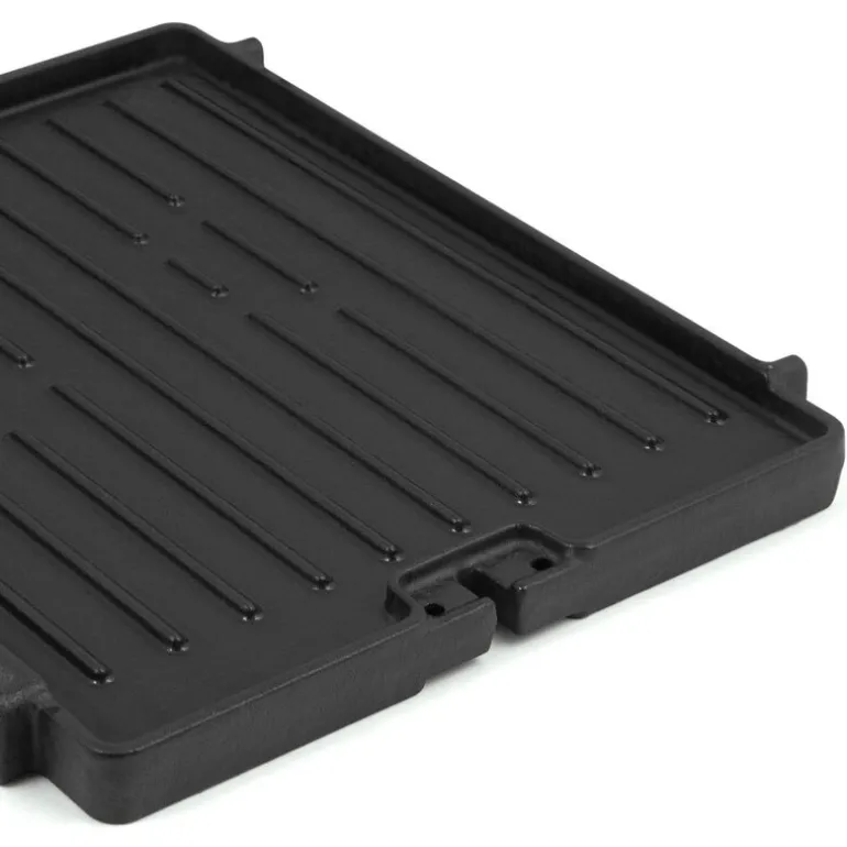 Sidebrenner stekeplate 31x24 cm støpejern