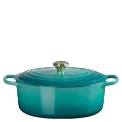 Signature støpejernsgryte oval 31 cm 6,3 L Bleu Riviera