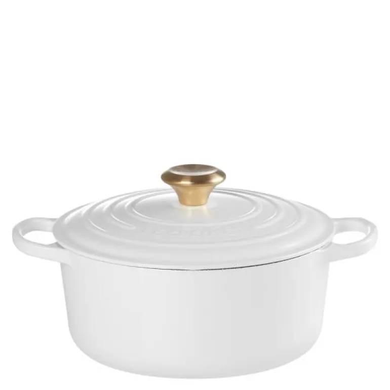 Signature støpejernsgryte rund 24 cm 4,2L white