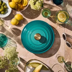 Signature støpejernsgryte rund 26 cm 5,3L Bleu Riviera