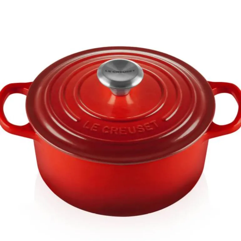 Signature støpejernsgryte rund 22 cm cerise