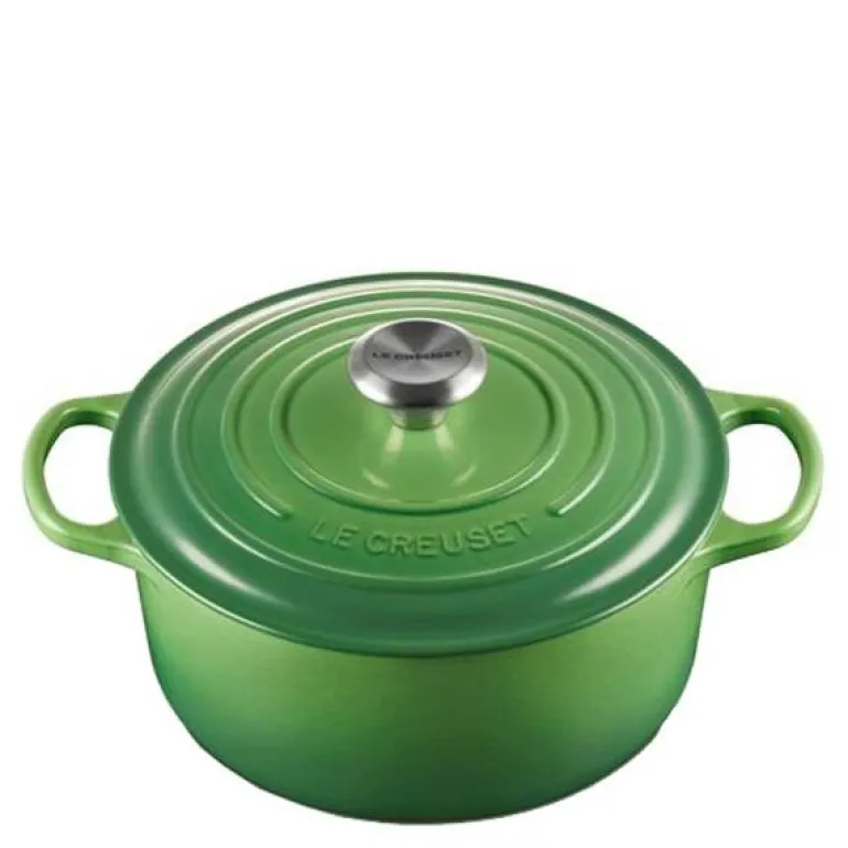Signature støpejernsgryte rund 24 cm 4,2L bamboo green