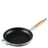 Signature støpejernspanne med trehåndtak 28 cm sea salt