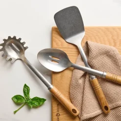 Signerat serveringsskje 33 cm natur/børstet stål