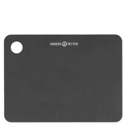 Signerat skjærebrett 20,5x15 cm svart trefiber