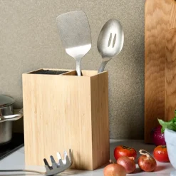 Signerat stekespade 35 cm akasietre/børstet stål