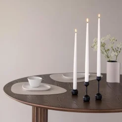 Silhouette lysestake 3,4 cm 2 stk svart