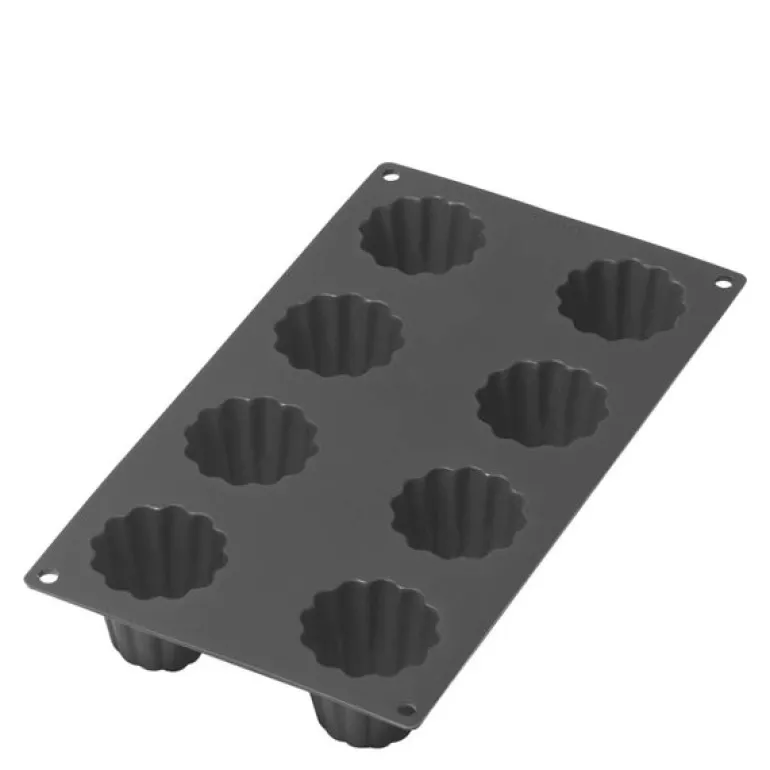 Silikonform for Canelé Bordelais 8 hull svart