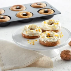 Silikonform for donuts 6 hull svart