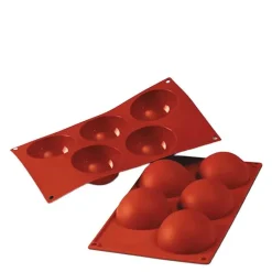 Silikonform halvkule 5 stk 8x4 cm