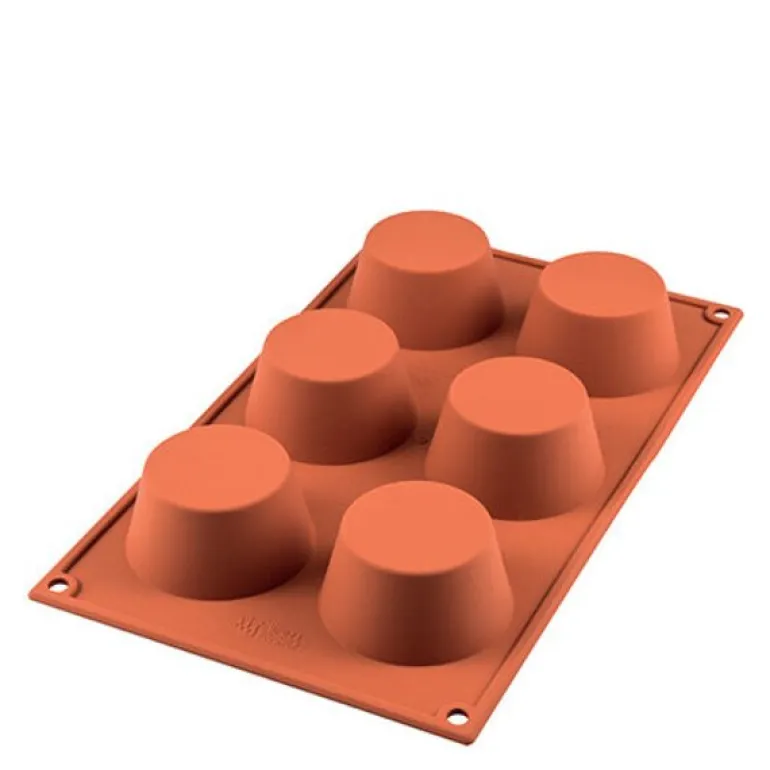 Silikonform muffins 6 stk 6,9x3,5 cm