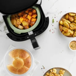 Silikonform til airfryer 15 cm grønn