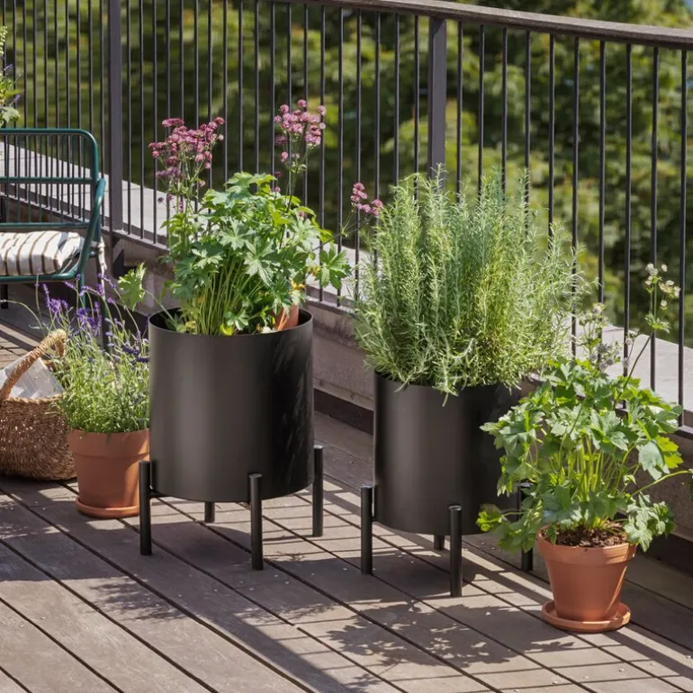 Simply Grow ytterpotte liten 37x42 cm svart