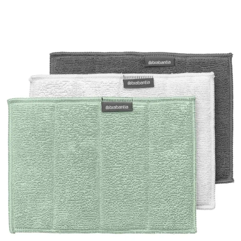 SinkSide mikrofiberputer 3 stk jade green/grå/hvit