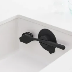 SinkSide oppvaskbørste med sugekoppholder mørk grå