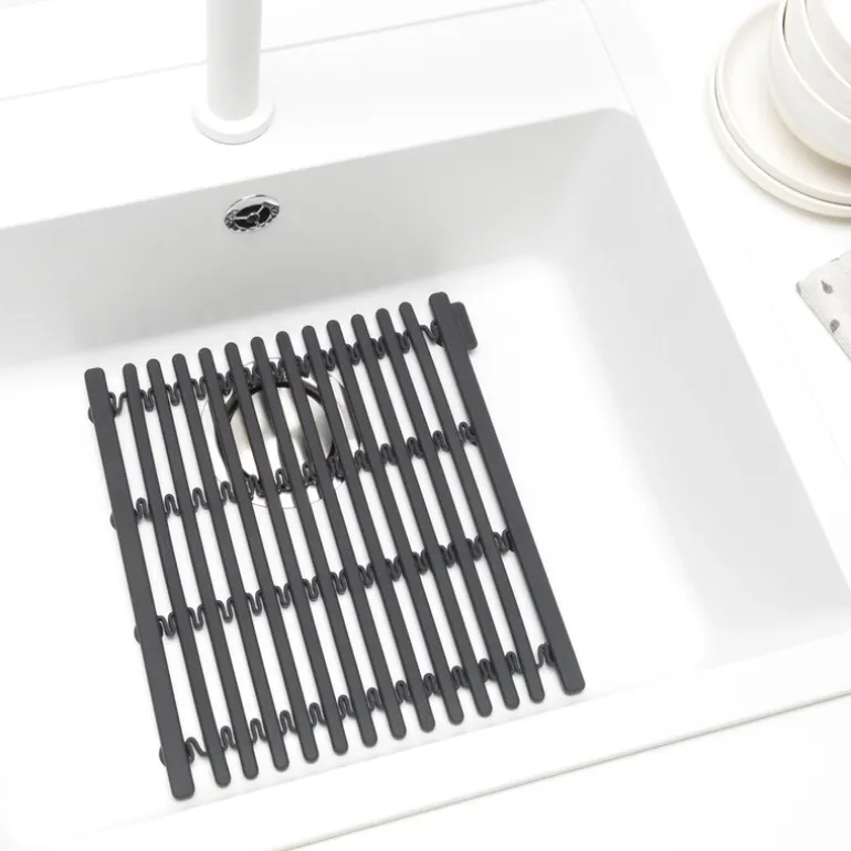 SinkSide oppvaskmatte silikon 30x30 cm mørk grå