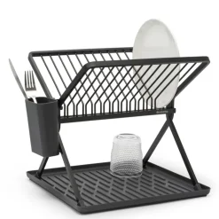 SinkSide sammenleggbart oppvaskstativ 31,5x33x37 cm svart