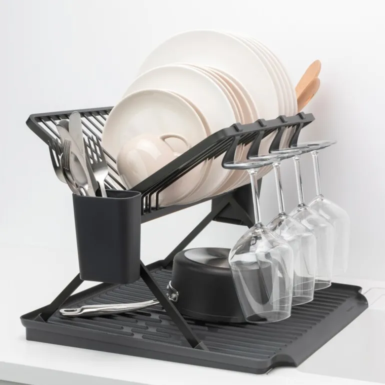 SinkSide sammenleggbart oppvaskstativ 33x42x51 cm svart