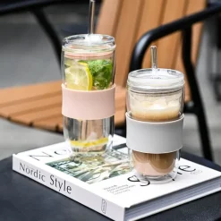 Sipster dobbelvegget drikkeglass 30 cl varm grå