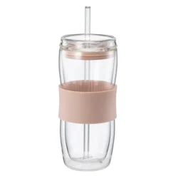 Sipster dobbelvegget drikkeglass 50 cl støvet rosa